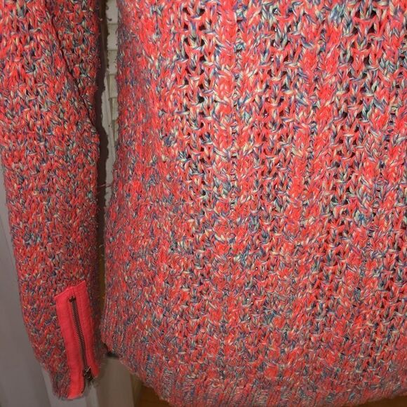 Eye catching Maison Scotch Multicolor Zip Sleeve Cotton Blend Sweater. - Picture 5 of 16